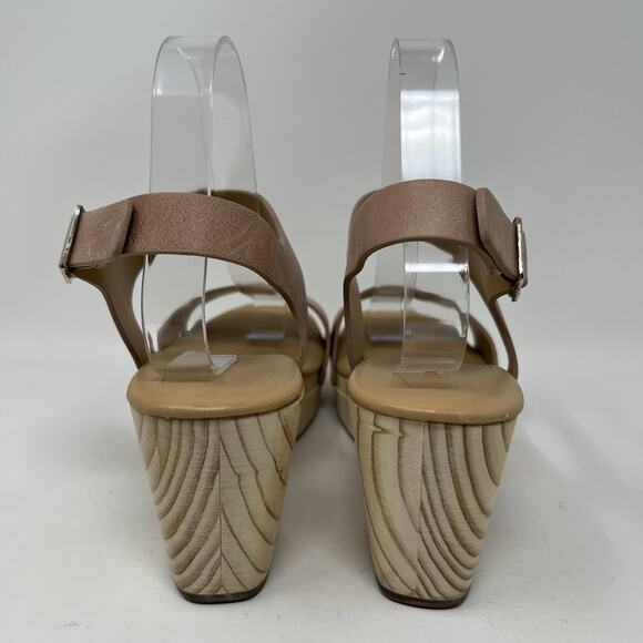 Nisolo All Day Open‎ Toe Clog Sandals Almond Brown Leather Platform Shoes Size 9 - Picture 10 of 14
